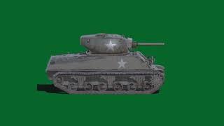 army tank moving green screen with hd sound // copy right free