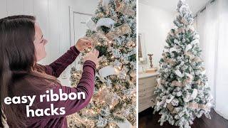 The Best & Easiest Way to Put Ribbon on a Christmas Tree
