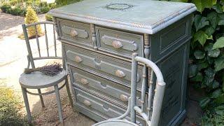 Как покрасить старый комод многослойно!#перекраскамебели#furnituremaking#редизайнмебели#переделка