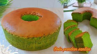 lembutnya tahan berhari hari! resep bolu pandan santan 4 telur moist & empuk