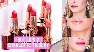 NEW CHARLOTTE TILBURY *HOT LIPS 2* UNBOXING + LIP SWATCHES