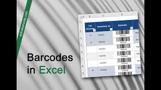 Excel: Create multiple barcodes from cells