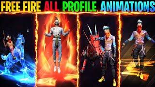 FREE FIRE ALL PROFILE ANIMATIONS | FREE FIRE BEST ANIMATION | DRAGON ANIMATION FREE FIRE