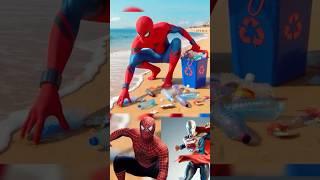 Superheroes as a good story | Spider-Man, Iron Man & Superman #SuperheroCleanup #Marvel #DC #Shorts