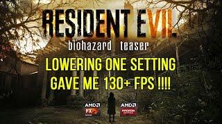 Resident Evil 7 Demo : Ultra And Optimal Settings FPS Test R9 280X FX 8350