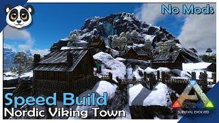 Nordic Viking Town ARK Speed Build | ARK: Building w/ Fizz (No MODS)