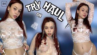 [4K] Pin Up Edition ️ Transparent Clothing Try on Haul | Ketty Fox