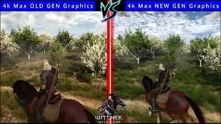 The Witcher 3 Wild Hunt Next GEN vs Old Gen Graphics Comparison - 4k Max Settings RTX ON