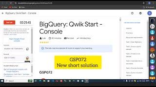 BigQuery: Qwik Start - Console #GSP072 short solution || gcp #gsp #googlecloud #arcade_facilitator