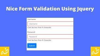 Nice Form Validation Using Jquery