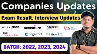 Accenture, Cognizant, Tech Mahindra, FuturesFirst, Wiley Edge, DE Shaw Exam Updates | 2024-2022