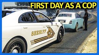 GTA FiveM Roleplay : First Day as a Police Officer...