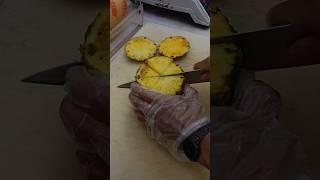 ASMR POTONG BUAH NANAS Satisfying cut pineapple #shorts