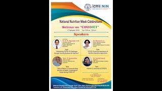 Webinar on "COVIDIET" ICMR - NIN, National Nutrition Week