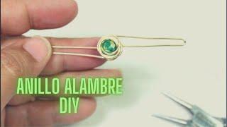 Aprende a hacer un anillo ajustable en alambre.. Anillo alambrismo Diy... Anillo paso a paso...