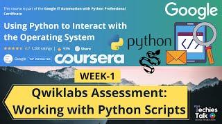 Using Python to Interact with the Operating System WEEK 1 Qwiklabs Assessment Coursera | by Google