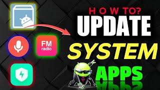 How to update system apps ? | On Android | manage update for system apps | update pre installed apps