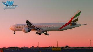 MSFS | Golden Hour Approach into Dubai | PMDG 777-300ER | Emirates