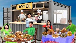 Container Restaurant Street Food Old Container Kitchen Hindi Kahani Hindi Moral Stories Comedy Video