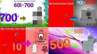 My Parody Numbers Band (1-1000) But Uncannyblock band giga different (Comparison) Replay Full