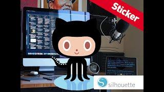 Four Layer Vinyl Sticker Octocat from Github