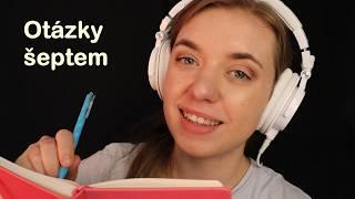 ASMR CZ Velice osobní otázky šeptem ️ (psaní do sešitu)