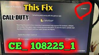 Fix call of duty warzone ps5 error code CE-108225_1? Call of duty something went wrong! server down