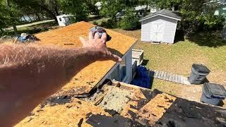 Double wide Mobile Home Trailer Re-roofing and plywood repairs.