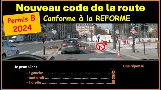 TEST Nouveau examen code de la route 2024 conforme à la nouvelle réforme  GRATUIT n°66