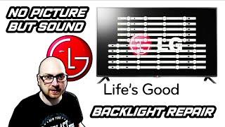 Backlight Repair Sound but no picture LG 50LB561V