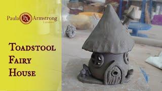 How to make a simple toadstool Fairy house in clay