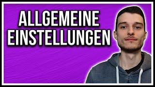 Twitch Studio allgemeine Einstellungen einrichten Tutorial deutsch [2022]