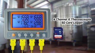 THTK-6 Digital 4 Channels K-type Thermocouple Thermometer