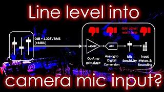 How To: Capture line-level audio on camera mic inputs.
