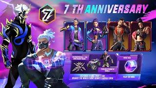 7th Anniversary Free Rewards l Free Fire New Event l Ff New Event l Free Fire 7th Anniversary