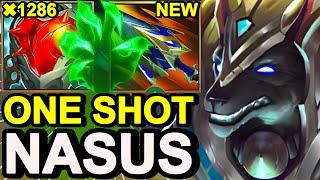 Wild Rift China Nasus Top - 19KILL!? NEW ONE SHOT MAX TANK NASUS BUILD RUNES - Heartsteel OP Item