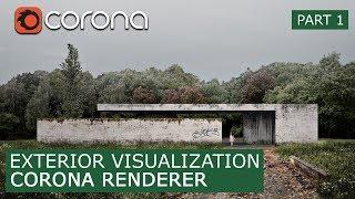 Exterior Corona Render 1.6 & Photoshop | Matte painting - Architectural Visualization