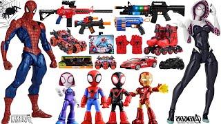 Marvel's Spider-Man series Unboxing, Spider-Man action dolls, glowing Spider-Man electric toy gun