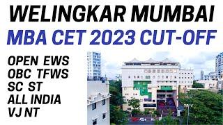 Welingkar Mumbai MBA CET 2023 Cut-off | Category-wise MBA CET Cut-off for getting into Welingkar MBA