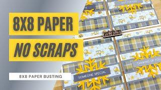 Busting 8x8 Paper | No Scrap Template and Sketch