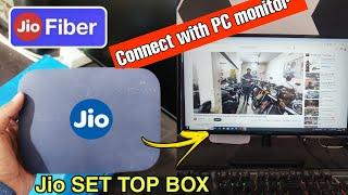 connect jio airfiber set top box with pc monitor | How to connect jio stb with pc monitor