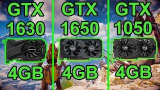 GTX 1630 vs GTX 1650 G6 vs GTX 1050 TI - 6 Games tested AT 1080P