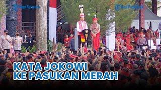  Kata Jokowi ke Pasukan Merah Dayak Dalam Acara Bahaupm Bide Bahana di Rumah Radangk Pontianak