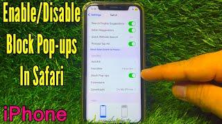 How to enable or disable Block pop ups in Safari on iPhone X