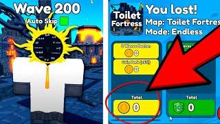 OMG!! 200 WAVE GLITCH WITH NEW SCIENTIST CLOCKMAN! NEW UPDATE IS COMING! TOILET TOWER DEFENSE