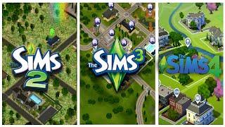 Sims 2 vs Sims 3 vs Sims 4 - Worlds