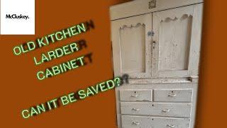 Huge Restoration of Old Larder Pantry Cabinet with Drawers