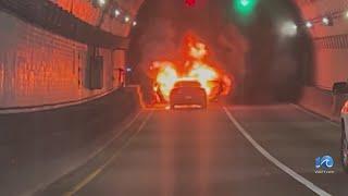 Tunnel car fire burned into memories of delayed drivers