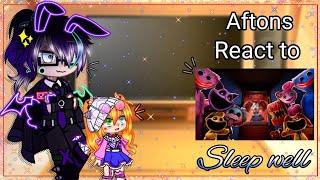 Aftons react to Sleep Well || FNaF || Poppy Playtime || *•Black Cat Dragon •*