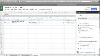 Merge a Google Spreadsheet with a Google Document, e-mail with a PDF attachment